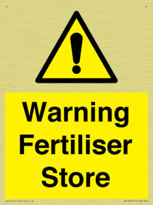 Warning Fertiliser Store